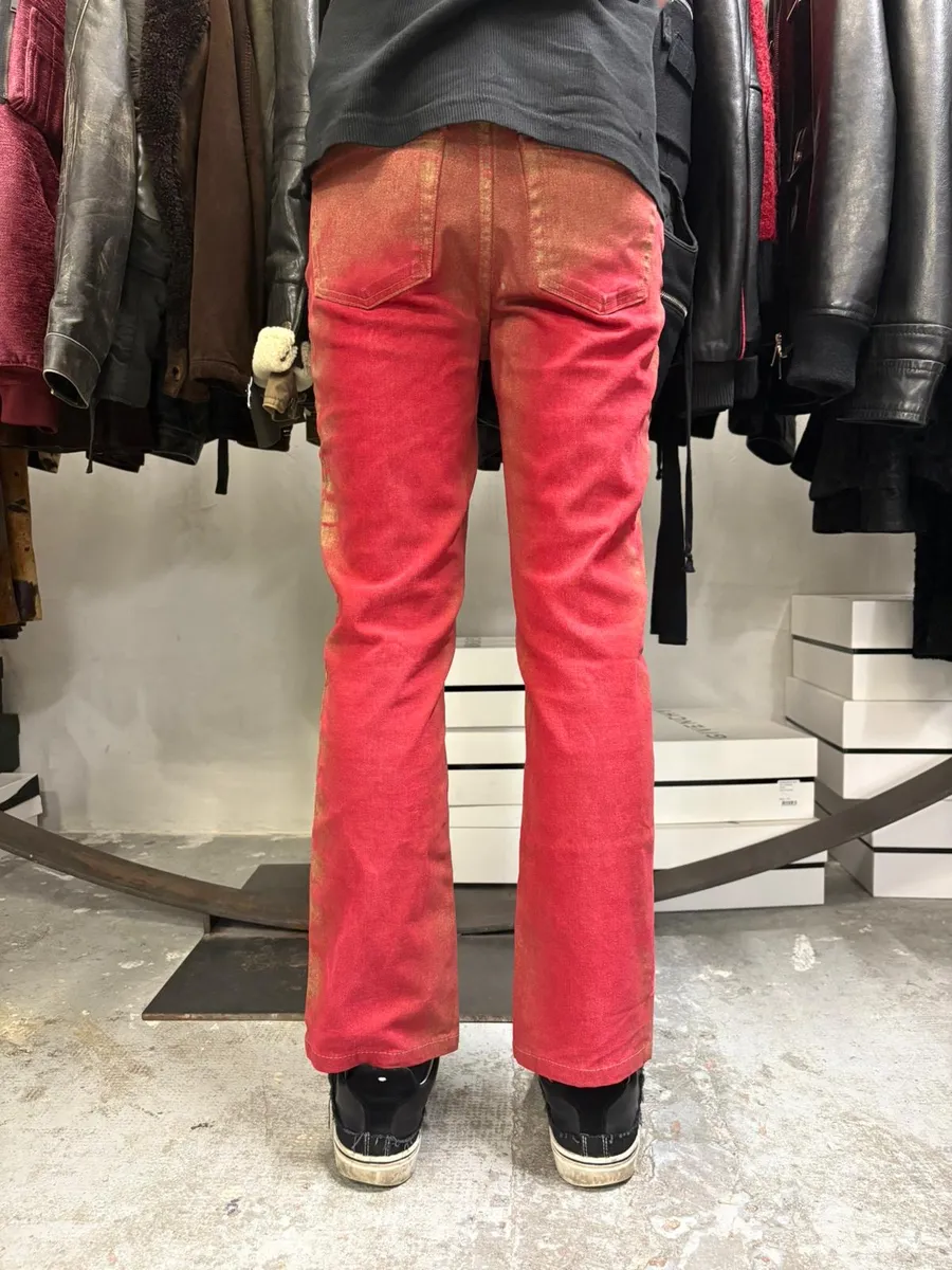 2000s Cavalli Vibrant Golden Aura Pink Pants - Image 6