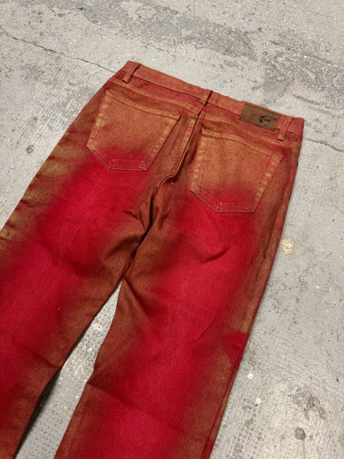 2000s Cavalli Vibrant Golden Aura Pink Pants - Image 8