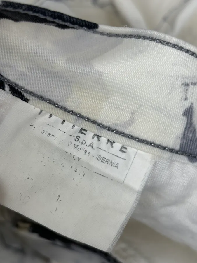2000s Cavalli White Floral Obscure Cozy Pants - Image 12