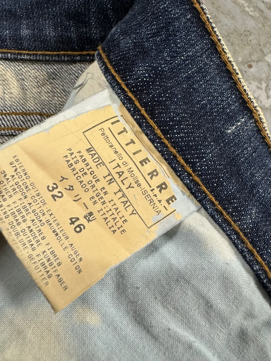 2000s Cavalli World Eroded Blue & White Jeans - Image 6