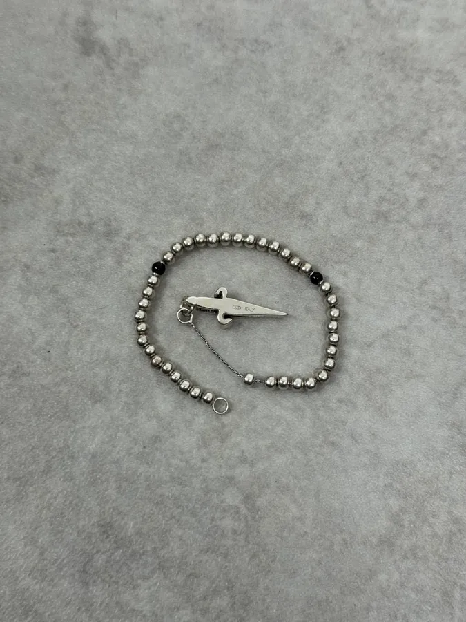2000s Cesare Paciotti Dagger Silver Bracelet - Image 8