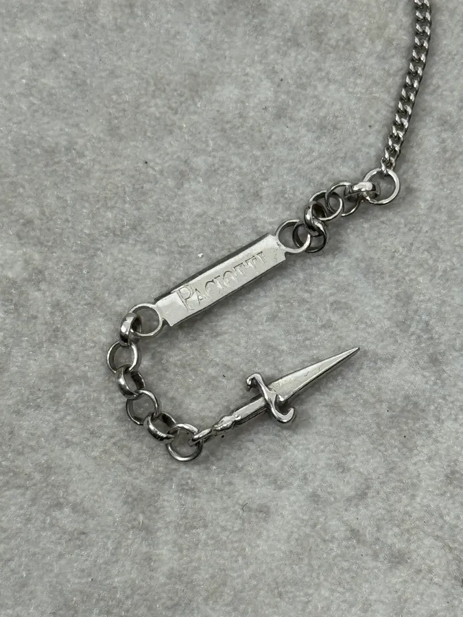 2000s Cesare Paciotti Multi Daggers Silver Bracelet - Image 4