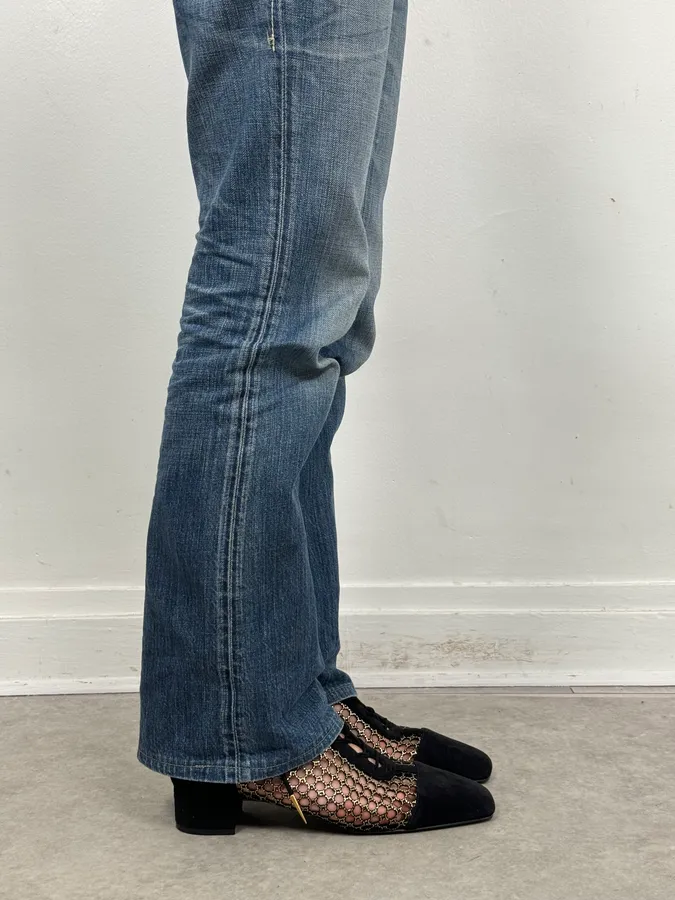 2000s Christian Dior Naughtily Black Spike Aglet Lace-Up Ankle Boots - Image 3