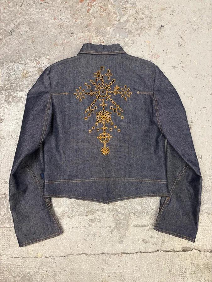 2000s Christian Lacroix Embroidered Denim Jacket - Image 4