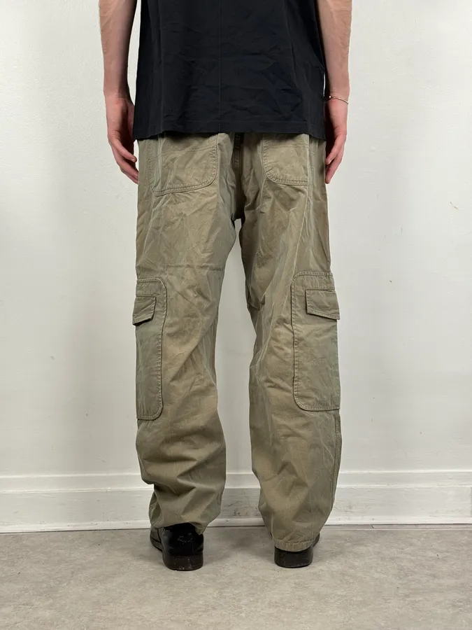 2000s Comme des Garçons Beige Cargo Japanese Pants - Image 3