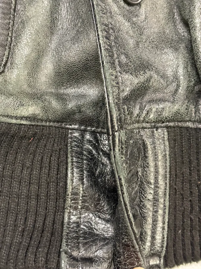 2000s Daniele Alessandrini Agent Buttoned Black Leather Jacket - Image 9