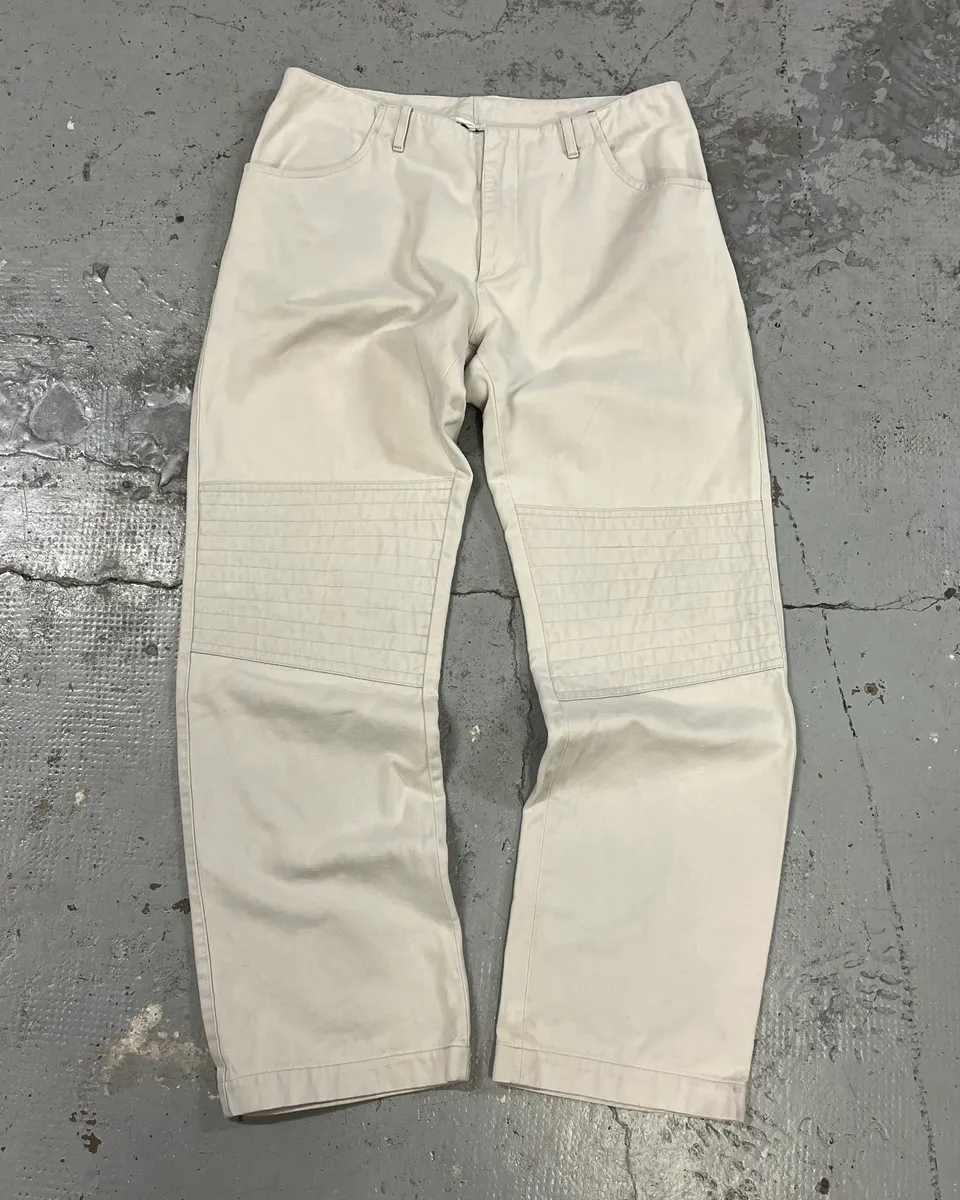2000s Daniele Alessandrini Biker White Pants