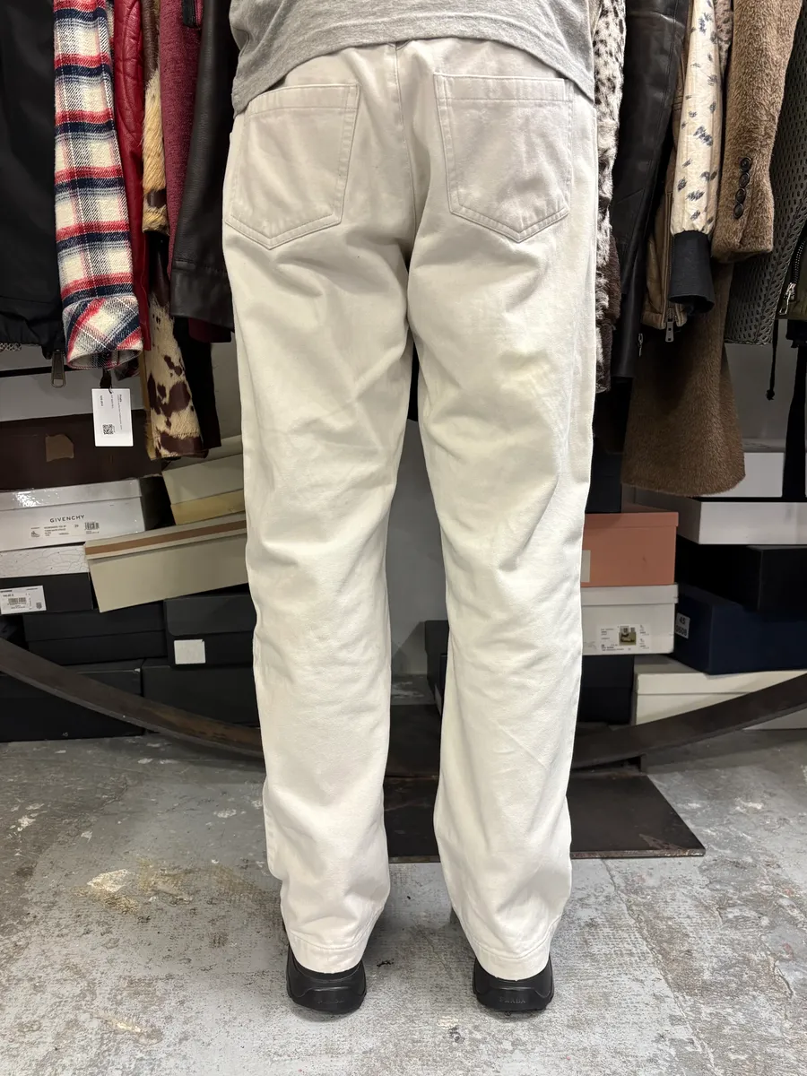 2000s Daniele Alessandrini Biker White Pants - Image 4