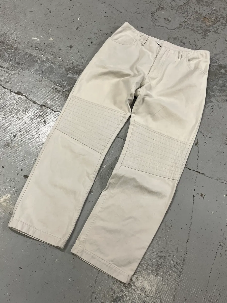 2000s Daniele Alessandrini Biker White Pants - Image 5