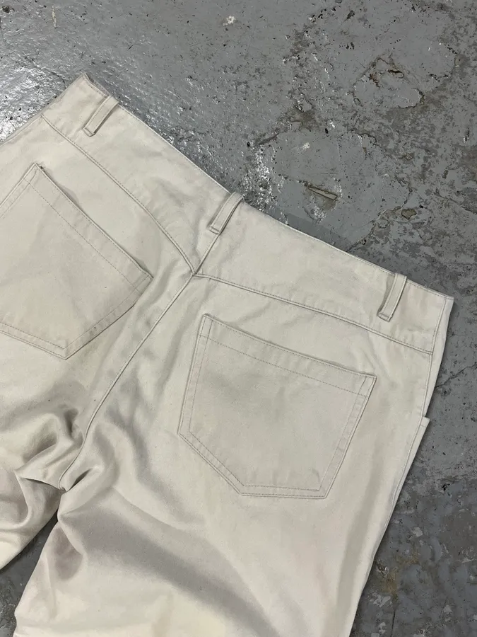 2000s Daniele Alessandrini Biker White Pants - Image 8