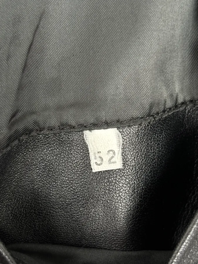 2000s Daniele Alessandrini Black Buttoned Leather Jacket - Image 11