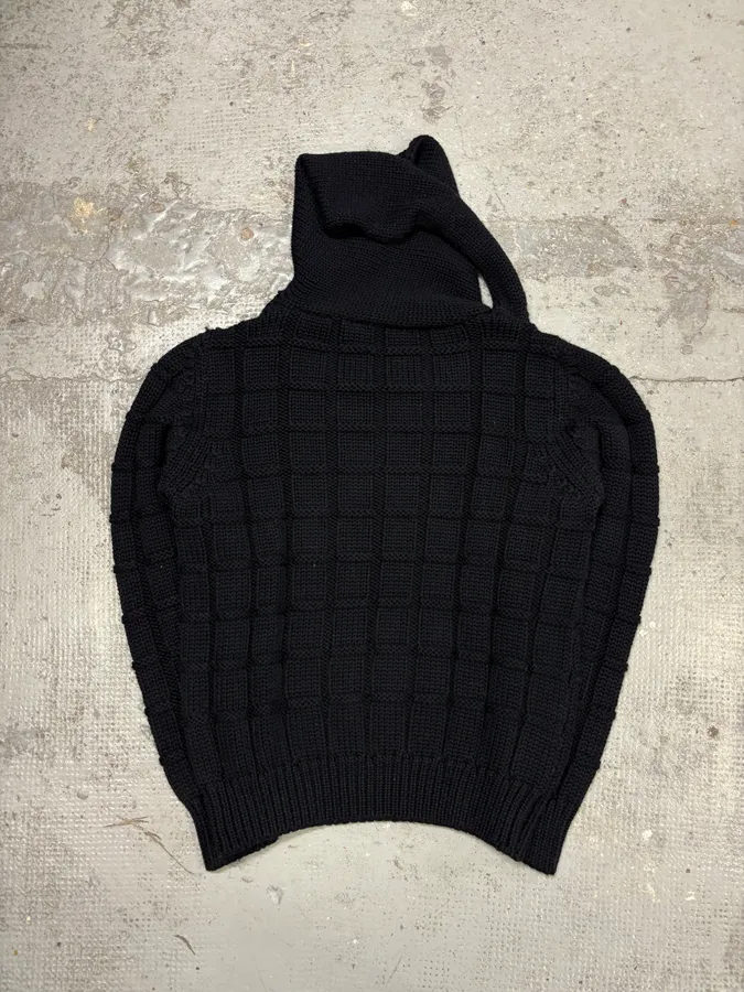 2000s Daniele Alessandrini Black Wool Turtleneck Sweater - Image 5