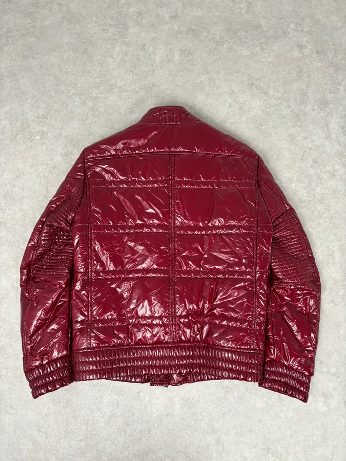 2000s Daniele Alessandrini Bordeaux British Puffer Jacket - Image 5