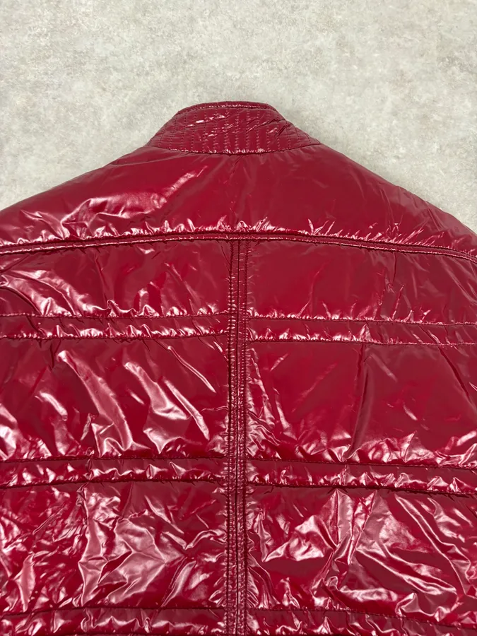 2000s Daniele Alessandrini Bordeaux British Puffer Jacket - Image 7