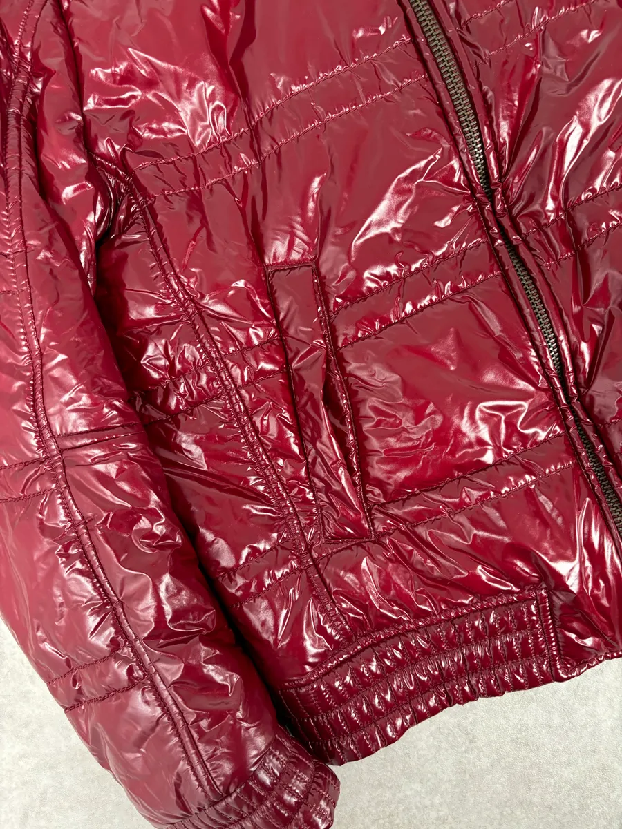 2000s Daniele Alessandrini Bordeaux British Puffer Jacket - Image 9