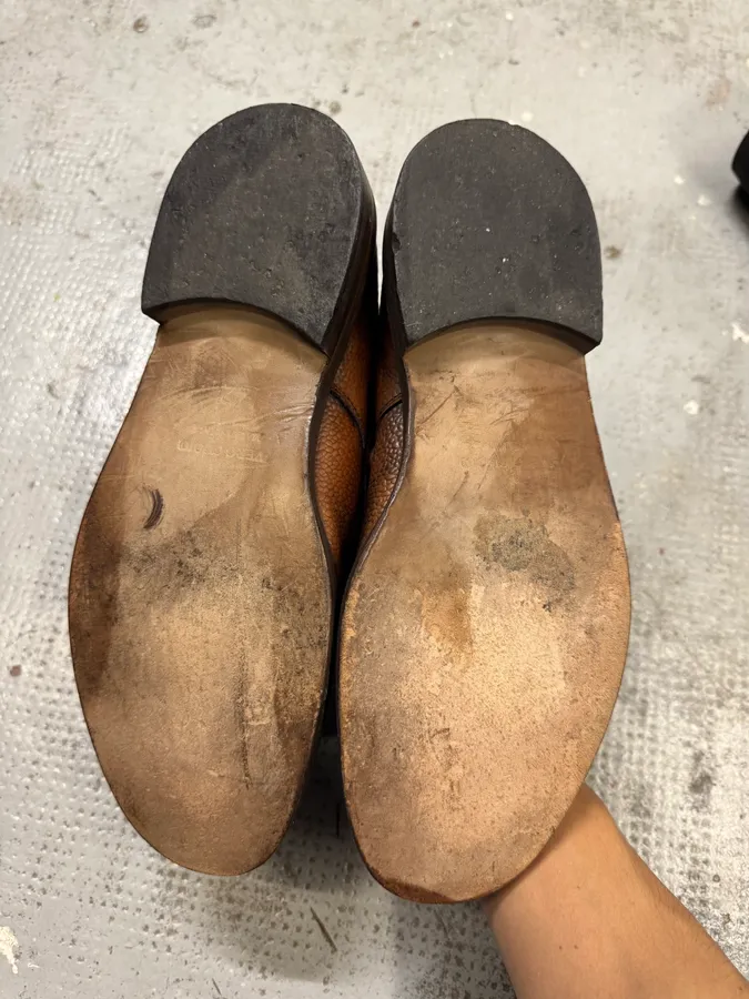 2000s Daniele Alessandrini Brown Grain Leather Boots - Image 4