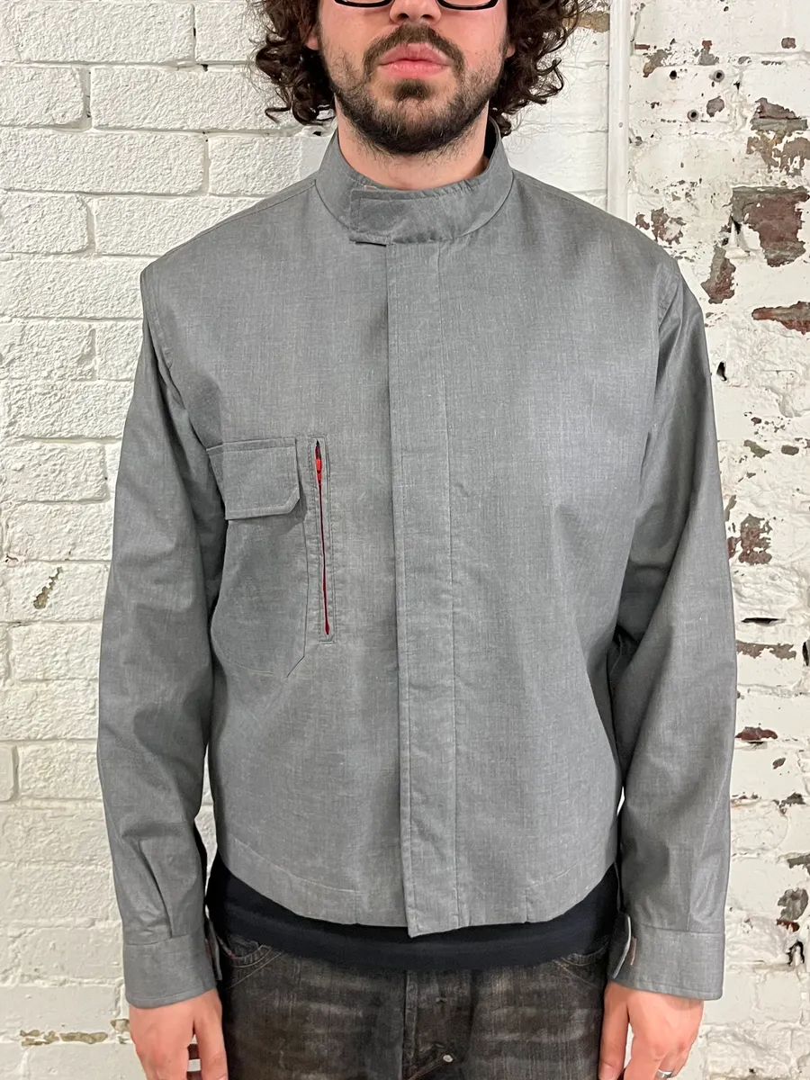 2000s Daniele Alessandrini Brut Technical Grey Jacket - Image 2