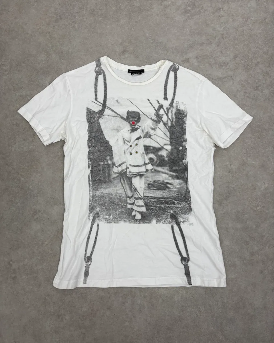 2000s Daniele Alessandrini Clow White T-Shirt