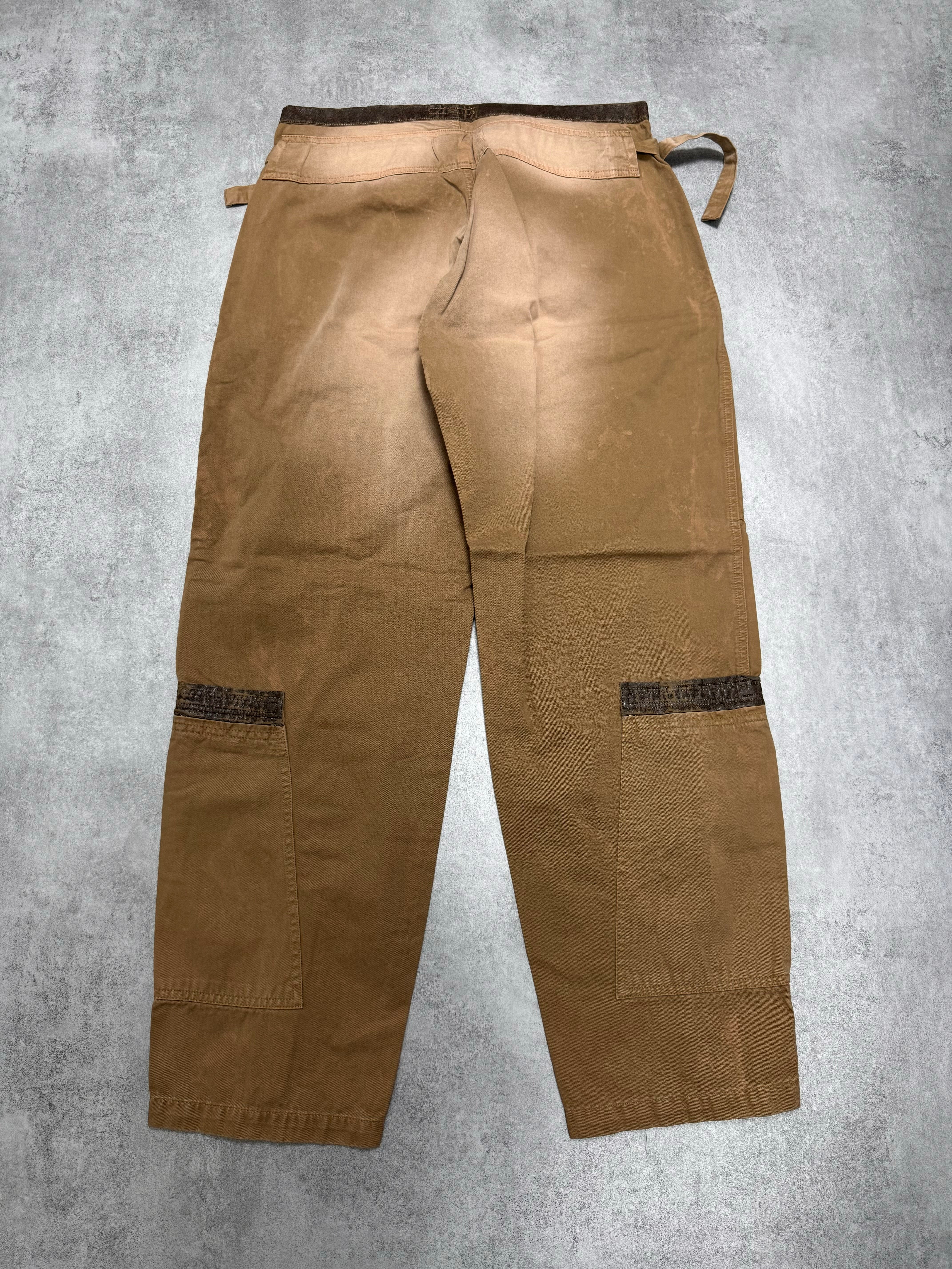 2000s Daniele Alessandrini Faded Hybrid Cargo Pants - Image 3