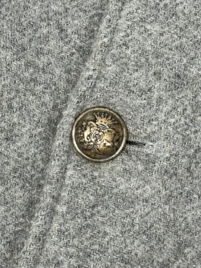 2000s Daniele Alessandrini Grey Classy Buttoned Jacket - Image 4