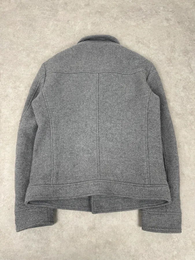 2000s Daniele Alessandrini Grey Classy Buttoned Jacket - Image 6