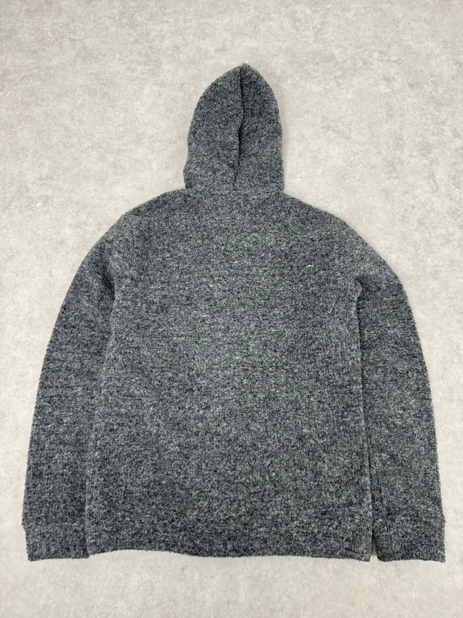 2000s Daniele Alessandrini Grey Wool Hooded Peacoat Jacket - Image 7