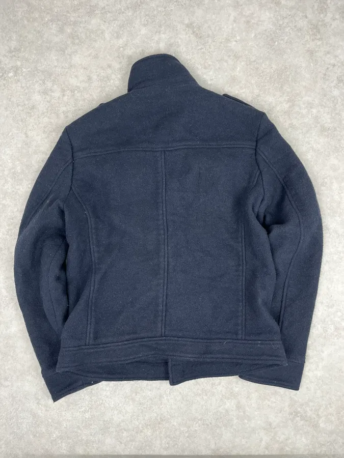 2000s Daniele Alessandrini Navy Wool Classy Jacket - Image 6