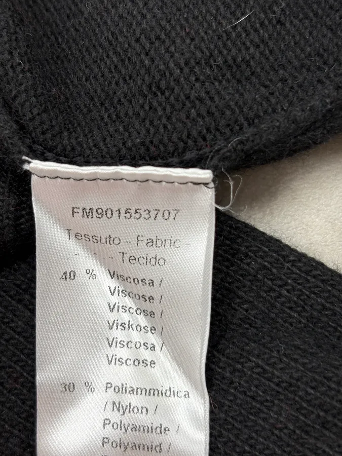2000s Daniele Alessandrini Red Line Black Wool Sweater - Image 9