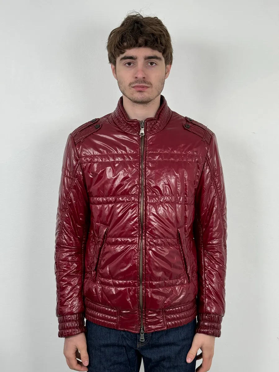 2000s Daniele Alessandrini Red Puffer Jacket - Image 2