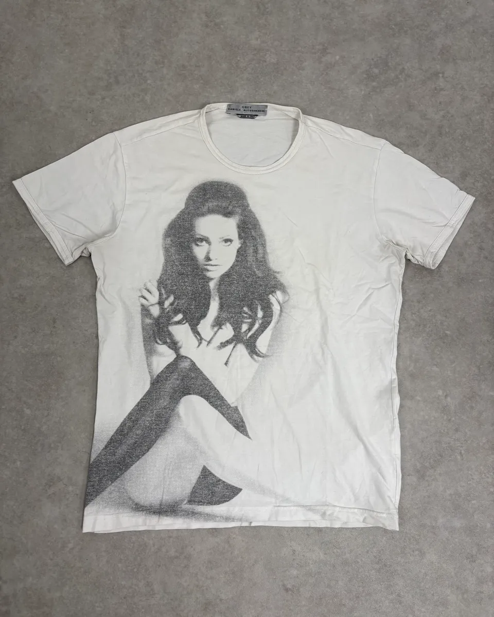 2000s Daniele Alessandrini Sexy Lady Portrait T-Shirt