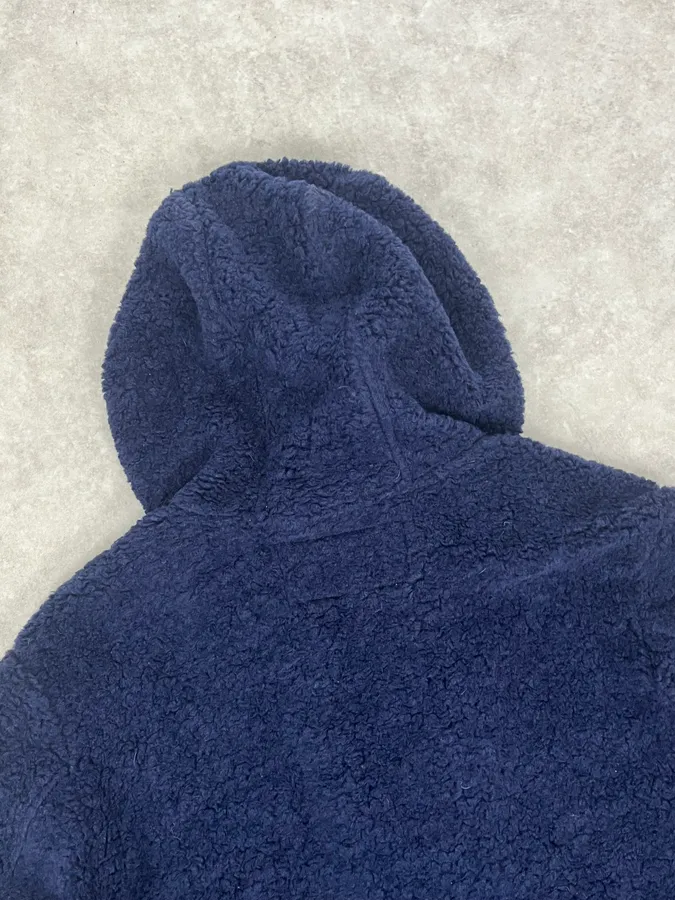 2000s Daniele Alessandrini Sherpa Double Zip Navy Jacket - Image 10