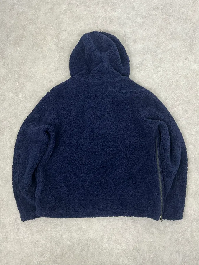 2000s Daniele Alessandrini Sherpa Double Zip Navy Jacket - Image 8
