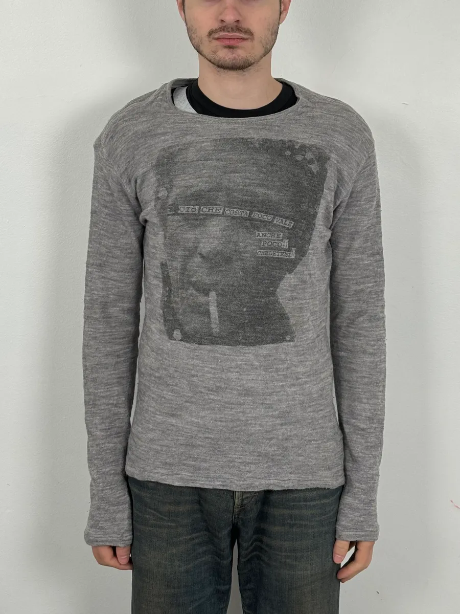 2000s Daniele Alessandrini Smoker Grey Longsleeves - Image 2
