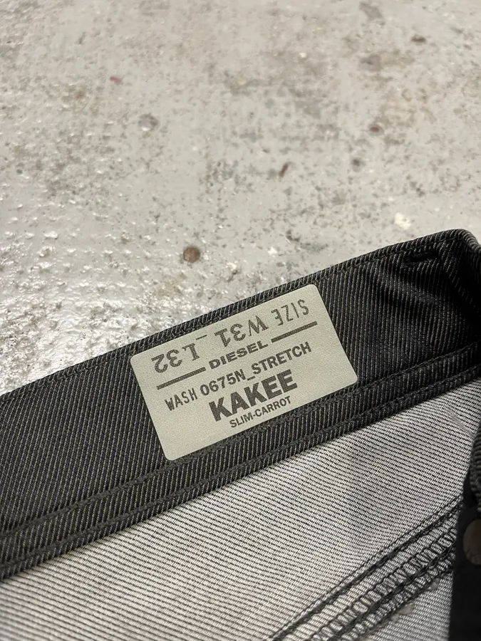 2000s Diesel Avant-Garde Grey Slim Jeans - Image 11