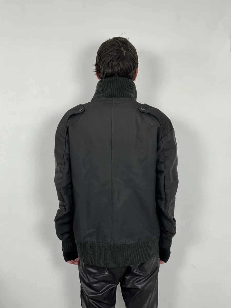 2000s Diesel Black Buttoned Caban Jacket - Image 3