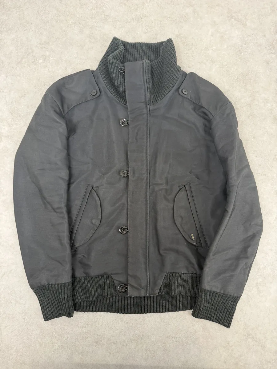 2000s Diesel Black Buttoned Caban Jacket - Image 4