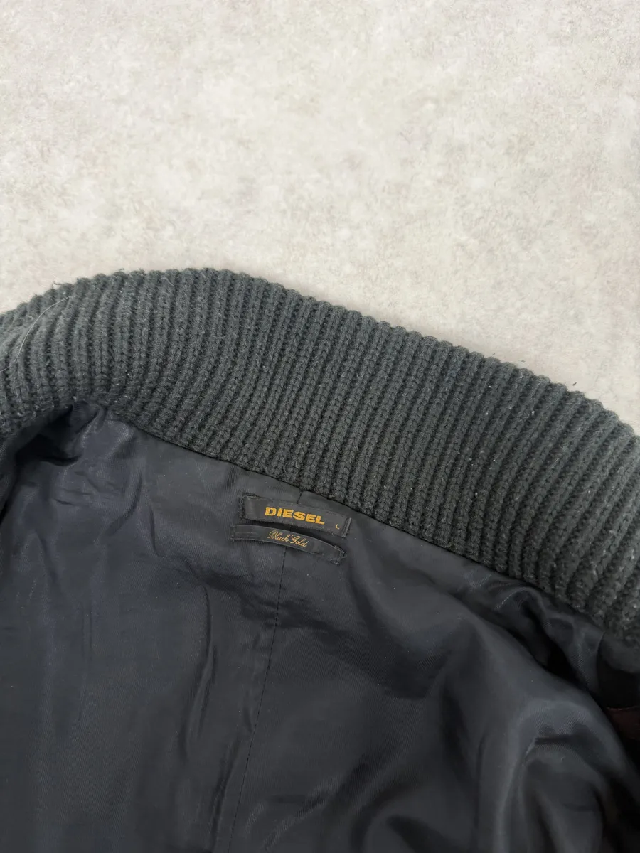 2000s Diesel Black Buttoned Caban Jacket - Image 8