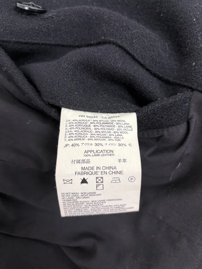 2000s Diesel Black Caban Buttoned Jacket - Image 10