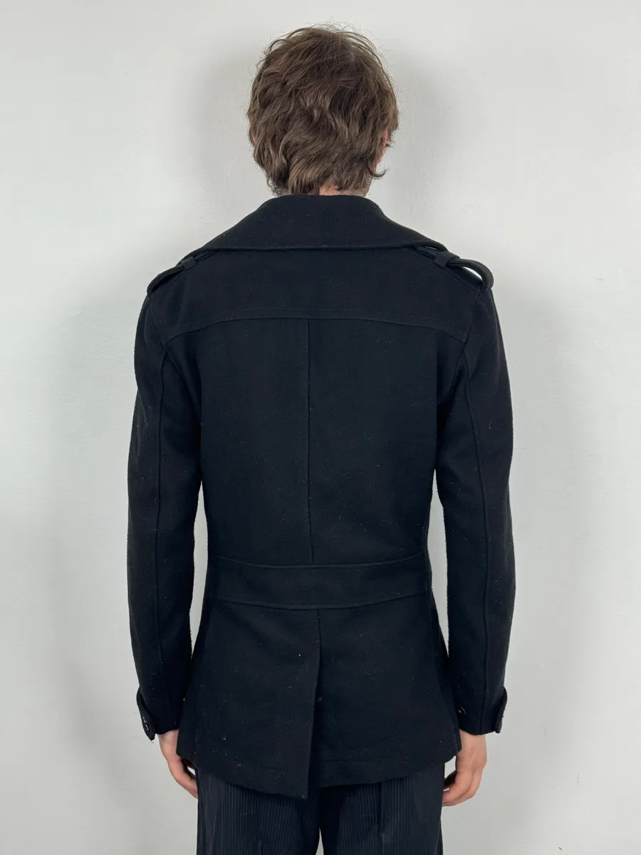 2000s Diesel Black Caban Buttoned Jacket - Image 3