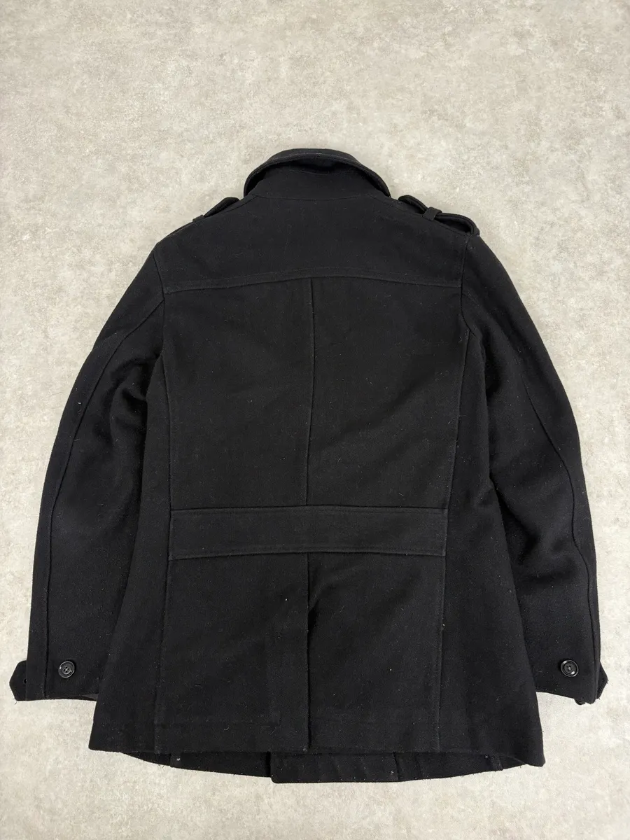 2000s Diesel Black Caban Buttoned Jacket - Image 6