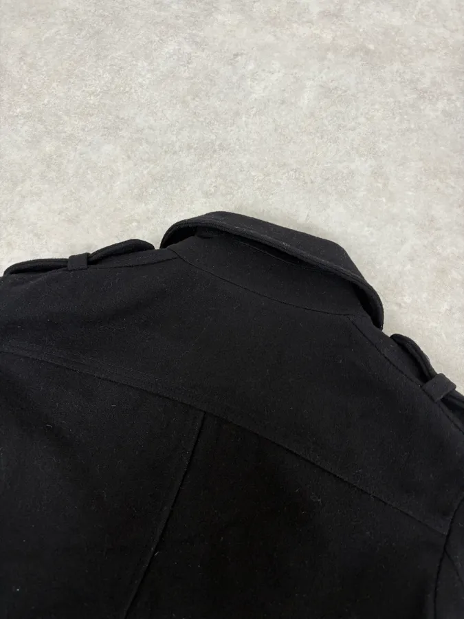 2000s Diesel Black Caban Buttoned Jacket - Image 7
