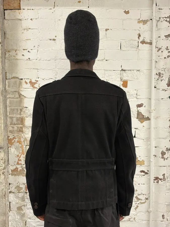 2000s Diesel Black Classy Caban Jacket - Image 2