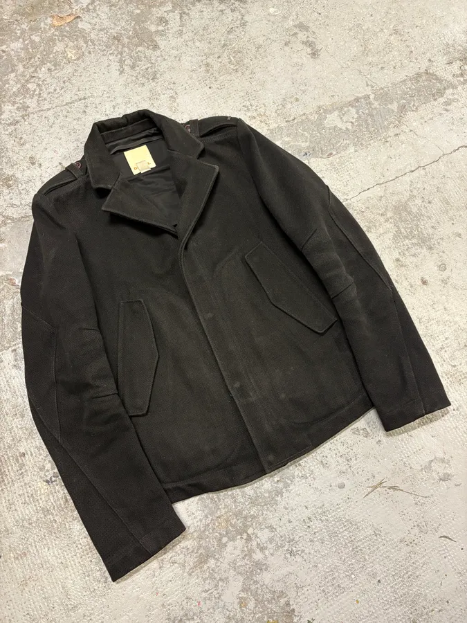2000s Diesel Black Classy Caban Jacket - Image 4