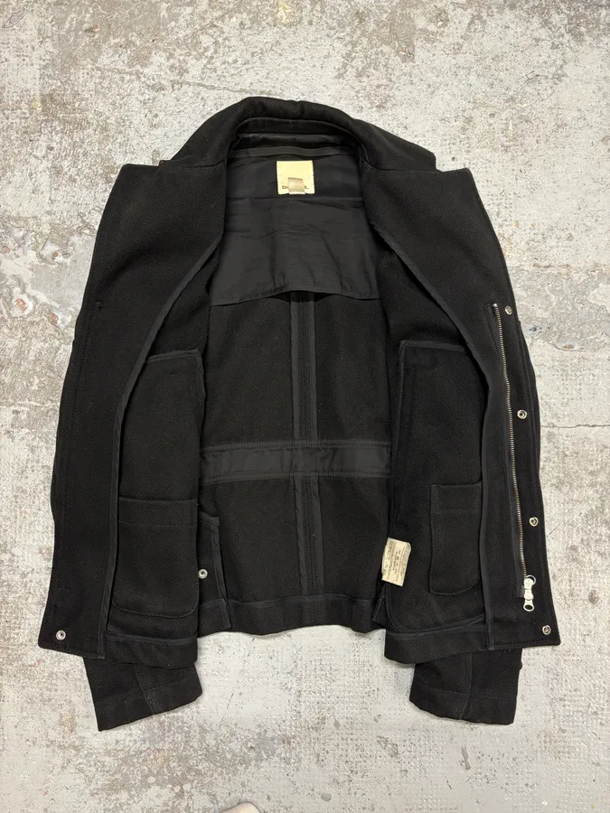 2000s Diesel Black Classy Caban Jacket - Image 7