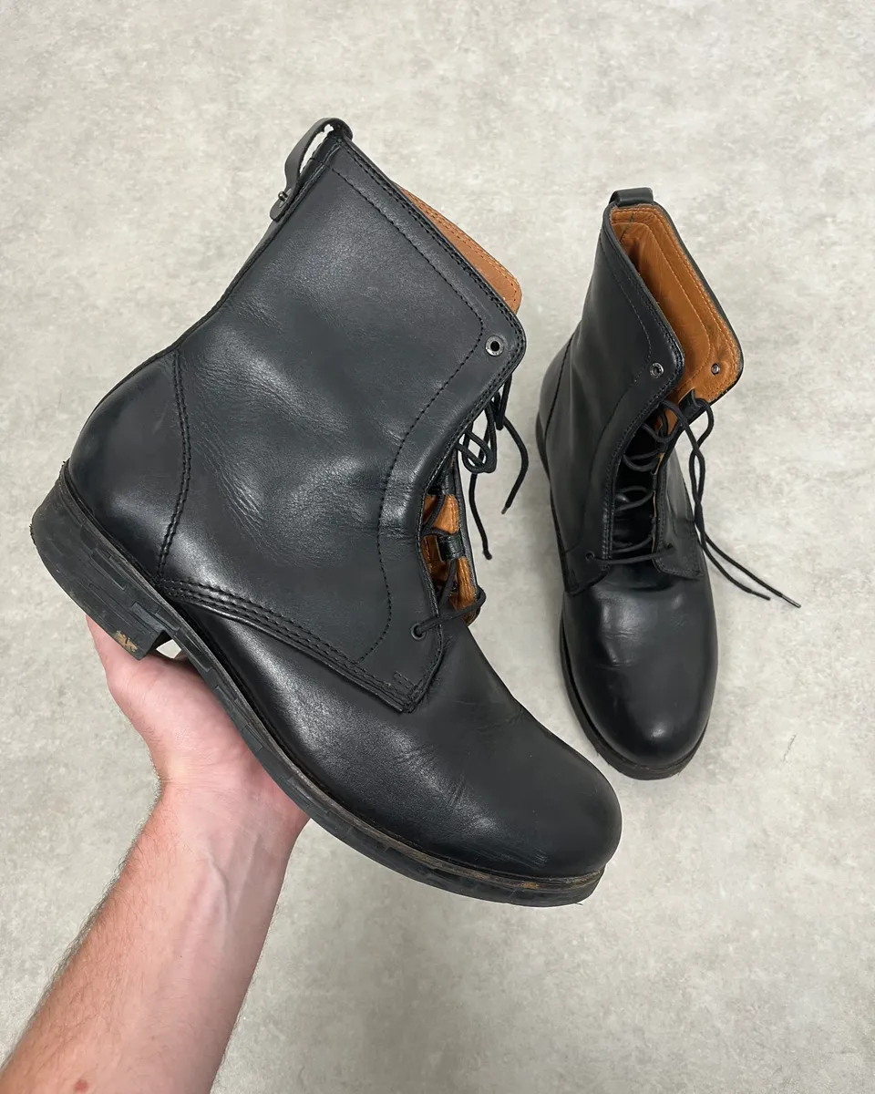 2000s Diesel Black High Leather Boots