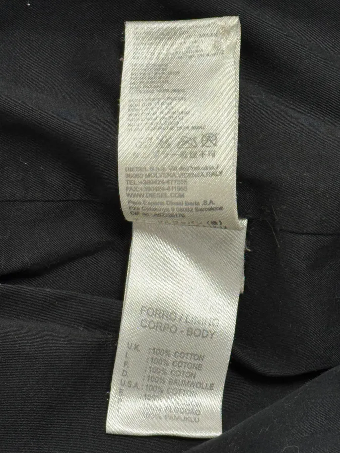 2000s Diesel Black Leather Hood Zip-Up Jacket - Image 13
