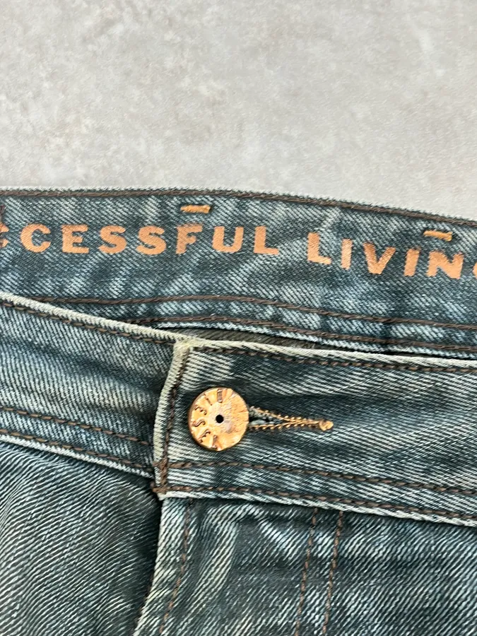 2000s Diesel Blue Faded Denim Jeans - Image 10