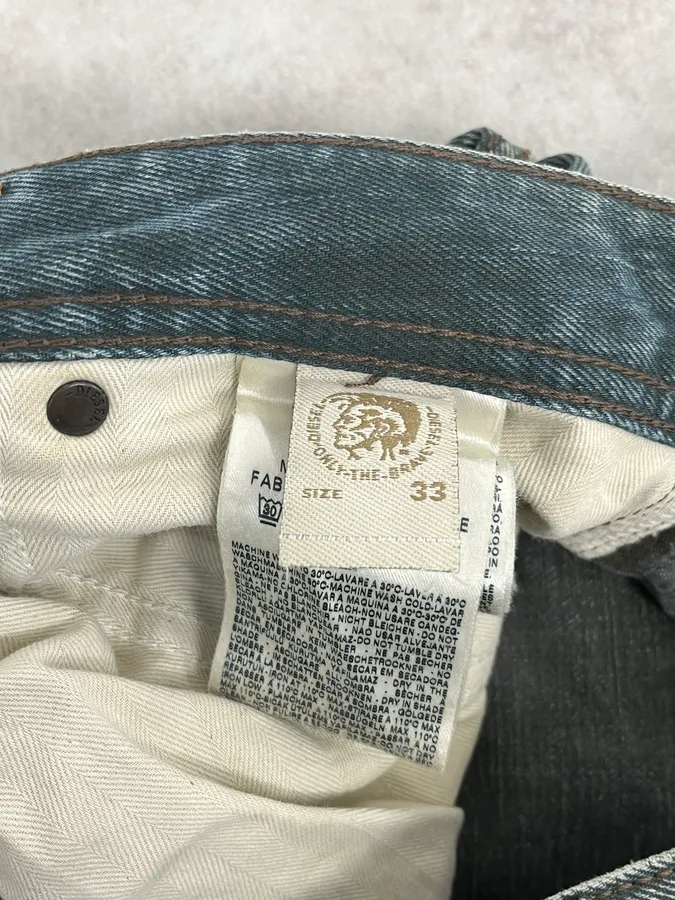 2000s Diesel Blue Faded Denim Jeans - Image 11