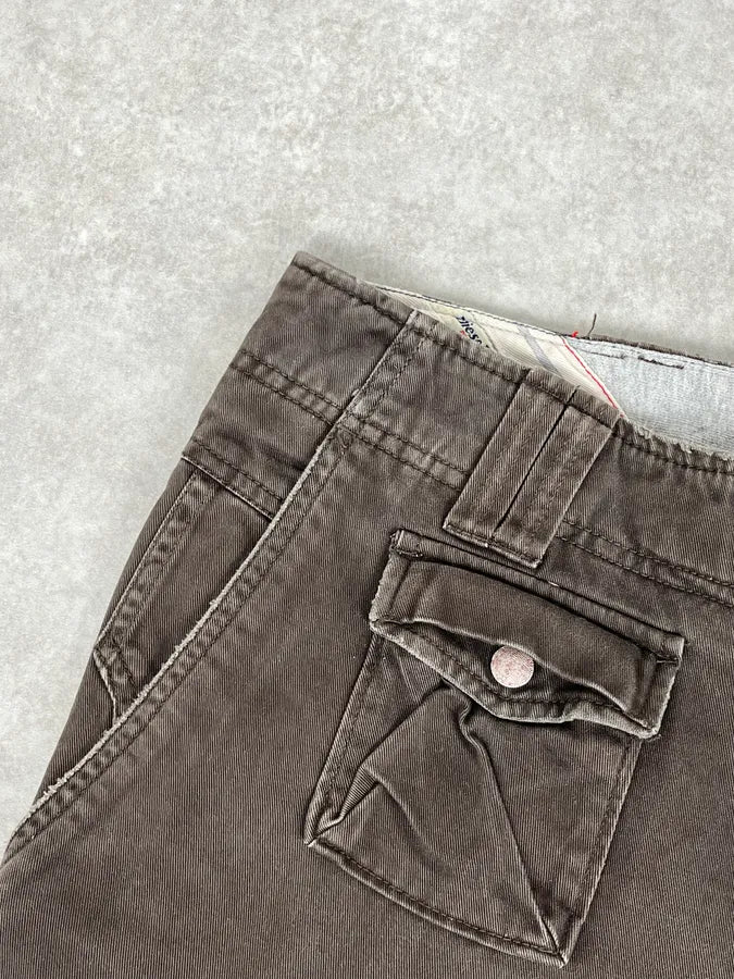 2000s Diesel Brown Utility Cargo Pants - Image 9