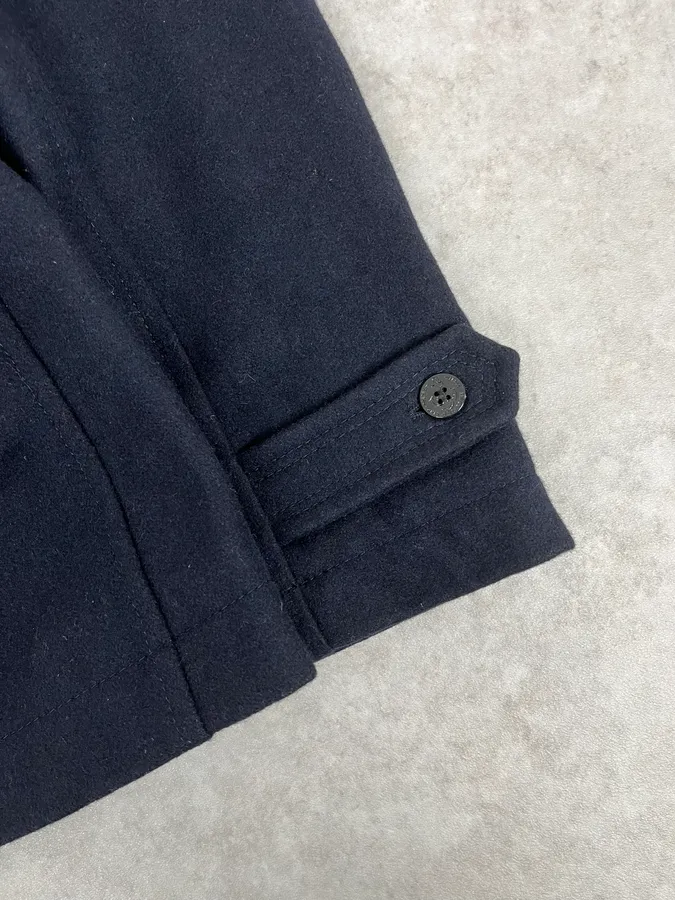 2000s Diesel Double Breasted Navy Wool Caban Jacket - Image 10